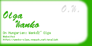 olga wanko business card